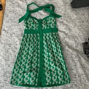Adorable halter dress with rooster embroidery